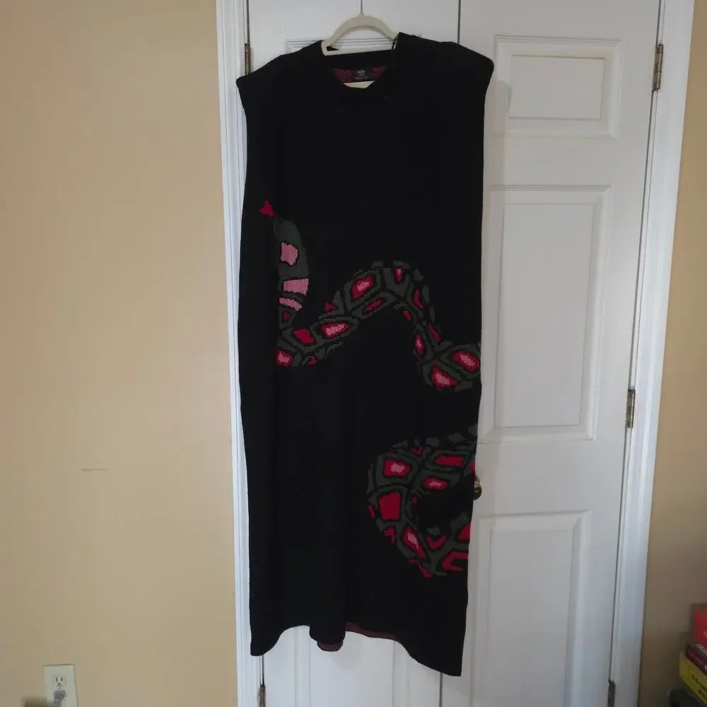 Dressed in LALA Big Reputation Oversized Knit Maxi Dress in Snake Size 2X/3X - Picture 3 of 7